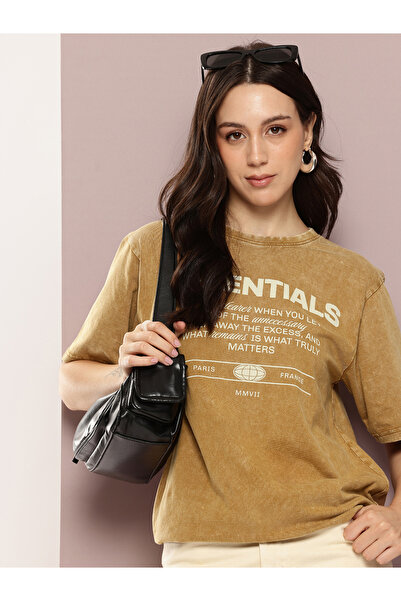 Dillinger By Styli Women Acid Washed Oversized T-Shirt