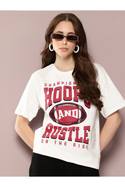 Dillinger By Styli Women Oversized Crew Neck T-Shirt