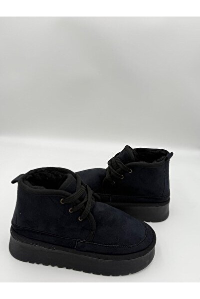 adelix Kadın Kürklü Kışlık Bot – Süet Görünümlü, Sıcak Tabanlı, Günlük Kullan...