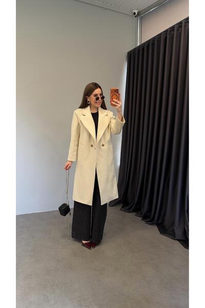 elif teke Balıksırtı Kaşe Kaban Ekru