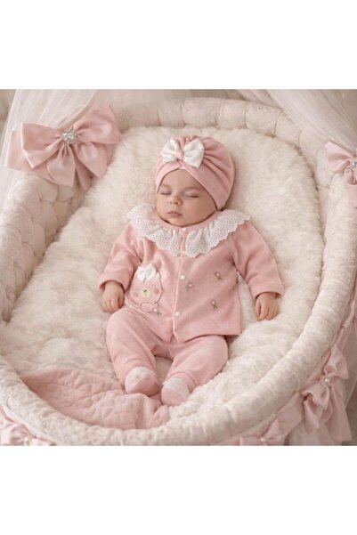 Arin Baby 5 'Lİ FİYONKLU FİSTOLU %100 PAMUK YENİ DOĞAN KIZ BEBEK HASTANE ÇIKI...