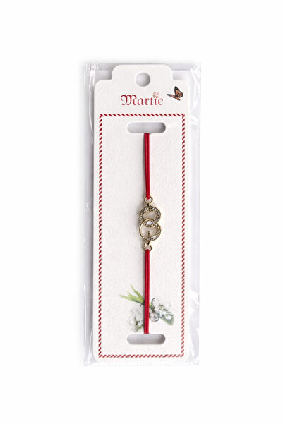 OEM Set of 24 martisor bracelets 12x3 cm red string with golden circle charm,...