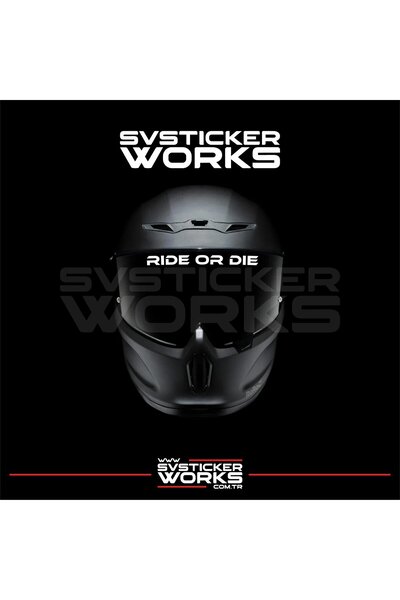 ARONA Ride or Die Sticker Helmet Visor Sticker Compatible with All Helmets 1 ...