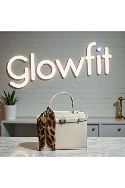 Glowfit Shine Your Shape Rugan Deri Kadın Çanta Altın Kilit Detaylı Fular Aks...