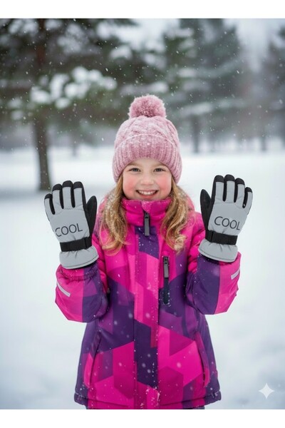 MİNİKO KİDS Ki̇tti̇ 422-017 Girls' 9-14 Snow Ski Gloves