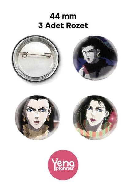 Yenaplanner Set de accesorii/badge pentru geanta Jojo's Bizarre Adventure