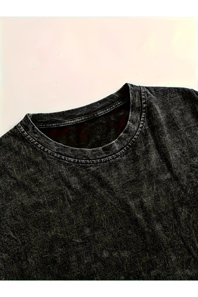 Joetsu Tricou oversize, cu textură acid-wash. Tricou oversize unisex.