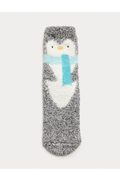 Marks & Spencer Penguen Desenli Yumuşak Ev Çorabı