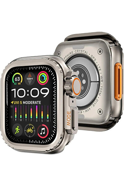 Nextron Apple Watch 45mm Metal Ultra Dönüştürücü Kasa Koruyucu Darbelere Karş...