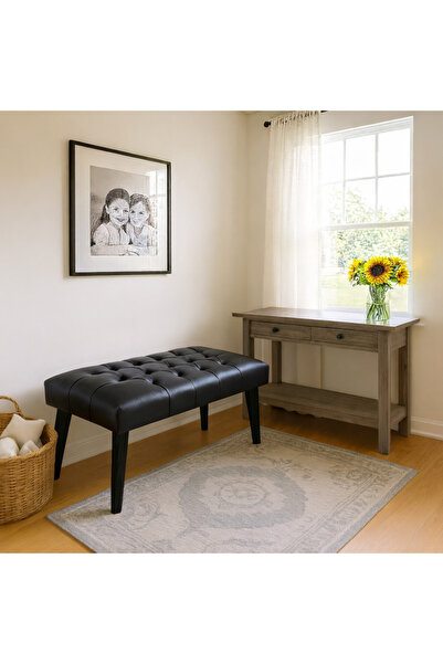 kayserhome Modern Kapitoneli Bench Puf 90x45 | Antre – Yatak Odası – Salon | ...