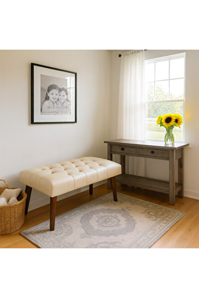kayserhome Modern Kapitoneli Bench Puf 90x45 | Antre – Yatak Odası – Salon | ...