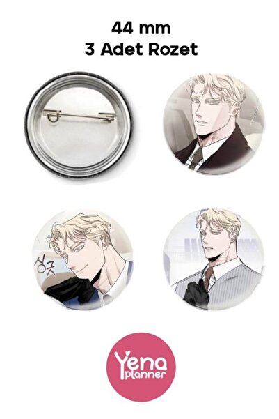 Yenaplanner Roses and Champagne Webtoon Bag Ornament Set / Badge Set / Opener...
