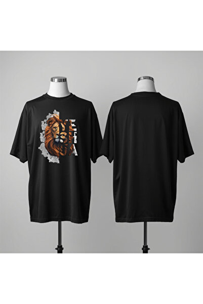 Vordevia Aslan Printed Crew Neck Wide Fit Unisex Tshirt