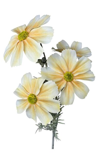 Nettenevime Yapay Çiçek Kavuniçi Papatya 4Çiçekli Uzun Dal 63cm Gerçeksi Doku