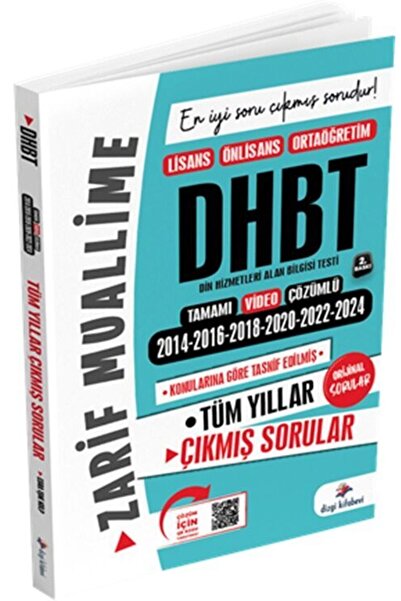 Dizgi Kitap 2025 DHBT Çıkmış Sorular 2014-2024 Tüm Yıllar Çözümlü - Zarif Mua...