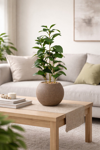 SADANHOME Green lemon leaf seedling in a 115cm plastic pot