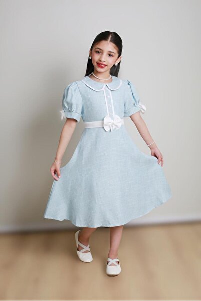 gmax Girls' dress with pearl buttons