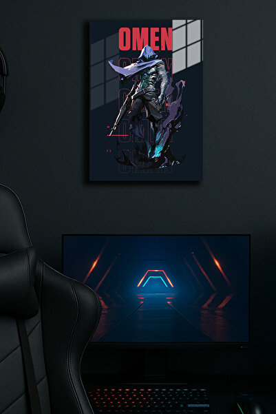 EABASKI Poster metalic "Valorant Omen" cu imprimeu, Tablou cadou pentru jocur...