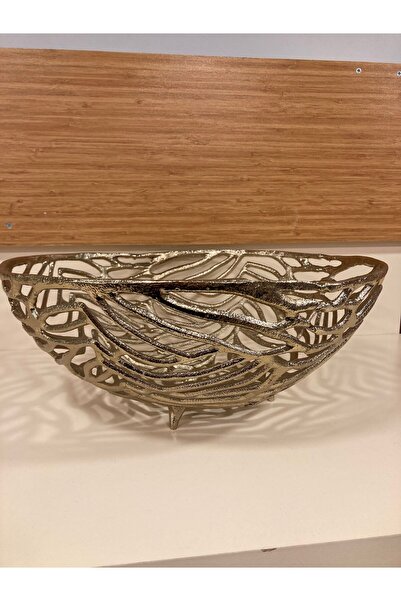 PLUS HOME وعاء فواكه كاس ميوليك مصنوع يدويًا من النحاس المصبوب باللون الذهبي،...