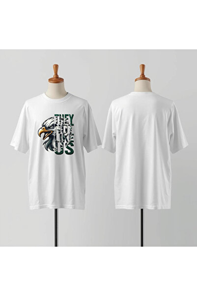 Vordevia Kartal Printed Crew Neck Wide Fit Unisex Tshirt