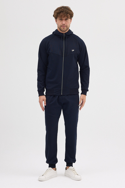 allymoda Compact Cotton Comfort Fit Men's Hooded Tracksuit Set Ally-3042