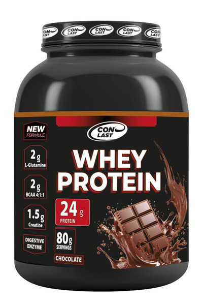 Conlast بروتين مصل اللبن بنكهة الشوكولاتة 2000 جرام 24 جرام 100% بروتين