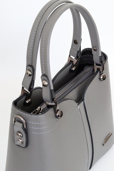MOLDİVA Dona Leather 3-Compartment Medium Shoulder Bag, Women's Shoulder Bag, Women's Black Bag, Casual Women's Bag