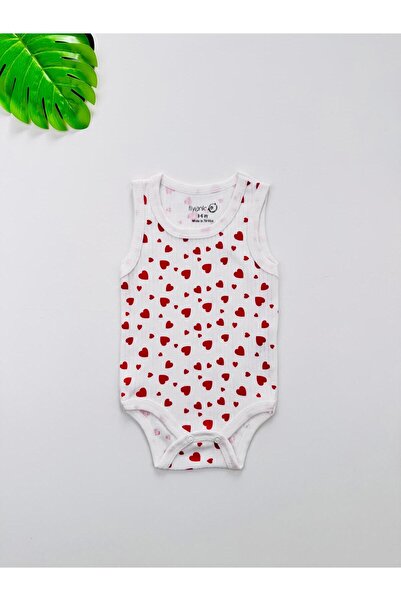 EFU BABY بدلة داخلية مصنوعة من القطن بنسبة 100% بنمط قلب قماش مجدّل للفتيات ا...