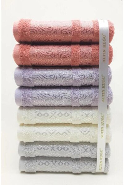 Özdilek Prosop de mână Dory - 8 bucăți - Crem - Liliac - Gri