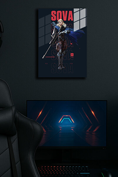 EABASKI Poster metalic "Valorant Sova" cu imprimeu, Tablou cadou pentru jocur...