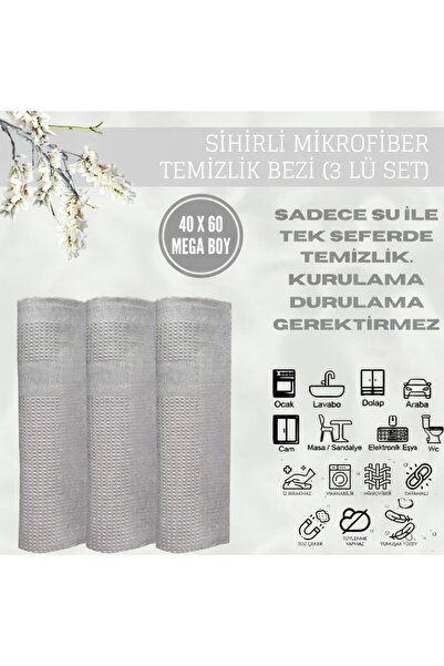 Zengin Çarşım (3 bucăți) 40 - 60 cm cârpă magică de curățare din microfibră, ...