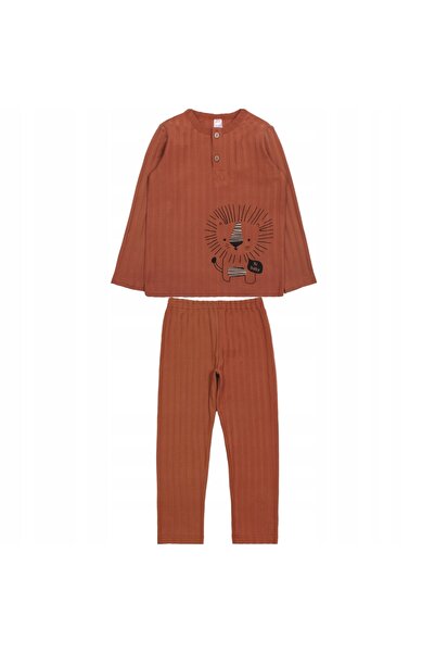 MODJEANS Children's pajamas, MODJEANS, cotton, lion print, brick, set for boy...