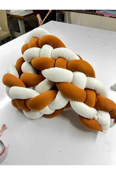 GULDESIGN واقي سرير الأطفال المحبوك 440 سم 4 طبقات محبوكة / 90x130 واقي سرير ...