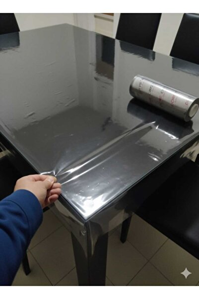 ÜN.K ŞEFFAF PVC MASA ÖRTÜSÜ KAYMAZ SU GEÇİRMEZ MASA KORUYUCU 1.4 MİLİM