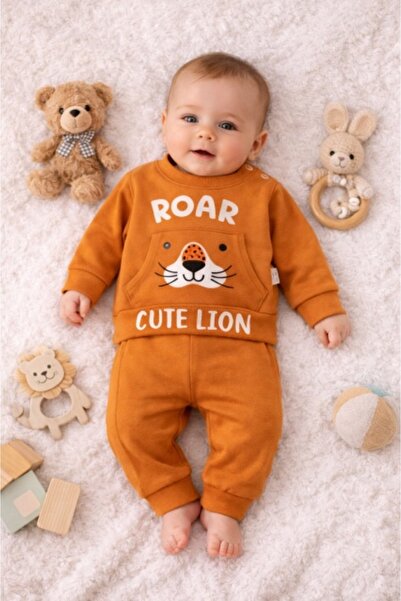 Superbaby Kidimax Roar καφέ σετ – 2 άνετα κομμάτια για παιδιά