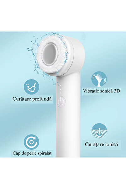 MILORI Perie Faciala cu Ultrasunete, Microvibratii, 3 Nivele Intensitate, Masaj si Curatare Ten