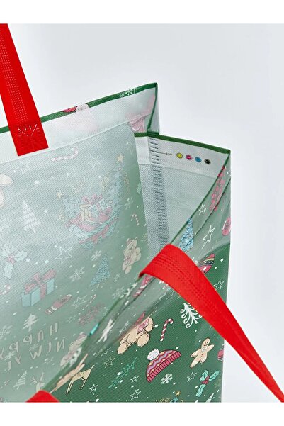 LC Waikiki LCW ACCESSORIES Μικτή τσάντα αγορών με θέμα τα Χριστούγεννα