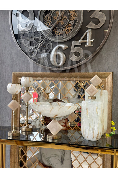 YASAR CONCEPT طقم غرفة معيشة من الزجاج الماروني