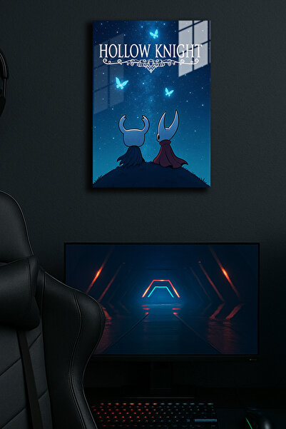 EABASKI Poster metalic "Hollow Knight" cu imprimeu 5, Tablou cadou pentru joc...