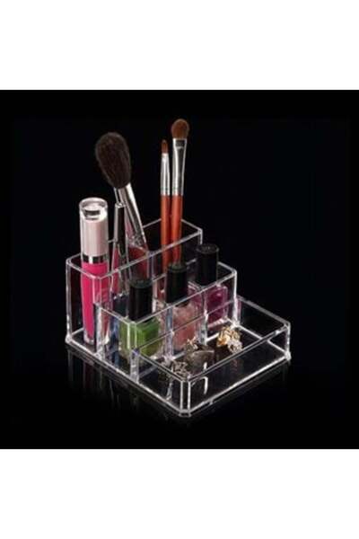 OEM Transparent Acrylic Cosmetic Holder with 6 Positions 10 x 12 x 6 cm