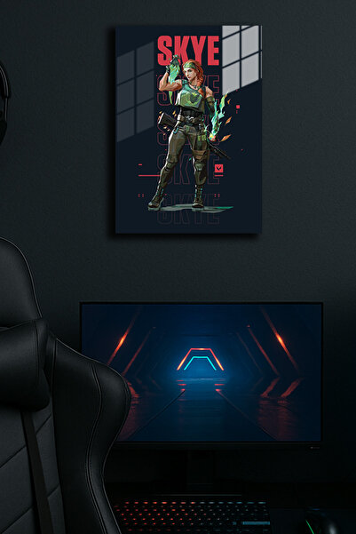 EABASKI Poster metalic "Valorant Skye" cu imprimeu, Tablou cadou pentru jocur...