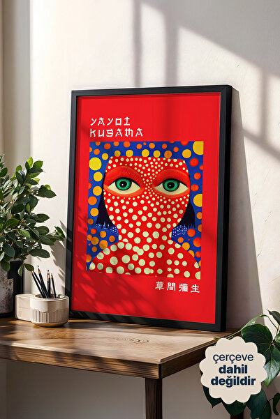 Persona Istanbul Yayoi Kusama "Puantiyeli Portre" - Japon Pop Art Modern Sana...