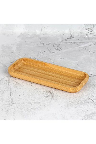 Edenza Rectangular Bamboo Presentation Stand |   Natural Wood Serving Plate |...