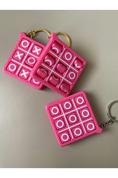 Figuva سلسلة مفاتيح لعبة تيك تاك تو المتحركة - هدية للحبيب أو الصديق، لعبة XOX