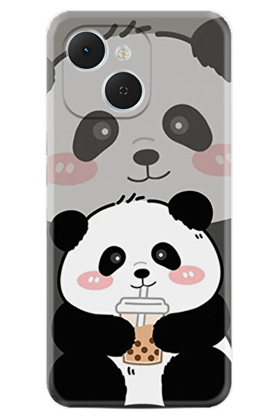 TECNO Spark 40C (KM4n) Kılıf Boutique Baskılı Resimli Milkshake Panda Pcode -058