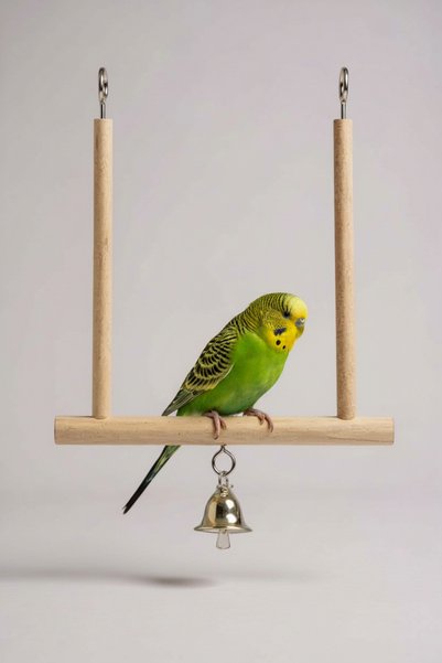 Alyones Wooden Bird Swing |   12.5 × 13.5 cm Bird Cage Toy |   Swinging Wooden Bird Activity Accessory