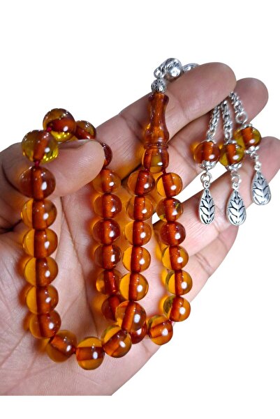 Cekke Tesbih سبحة أصلية من العنبر الناري 11 مم مناسبة للاستخدام اليومي