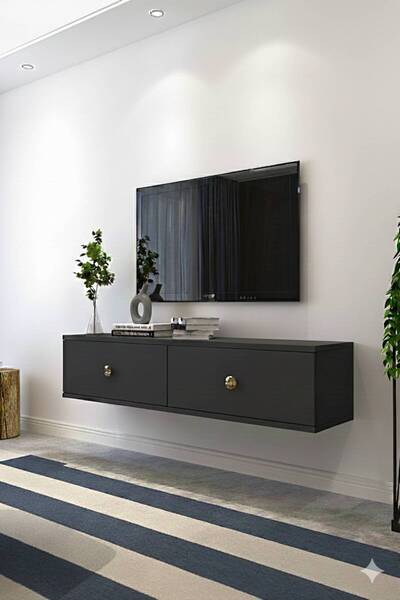 YUMEDİ DESİGN TDA1202A -MİKO DUVARA MONTAJ TV STAND 120CM ANTRASİT