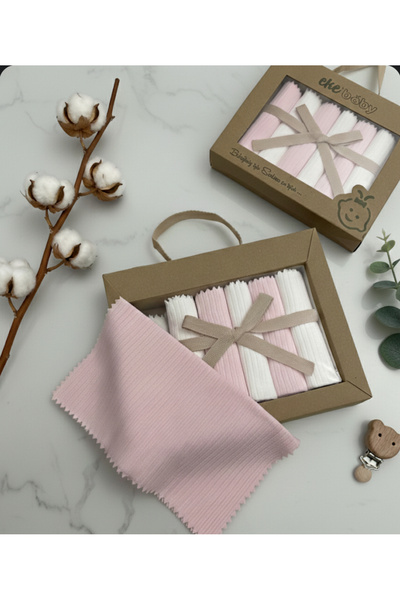 minimodamkids Bebek 6'lı %100 Pamuk Agız Silme Mendili