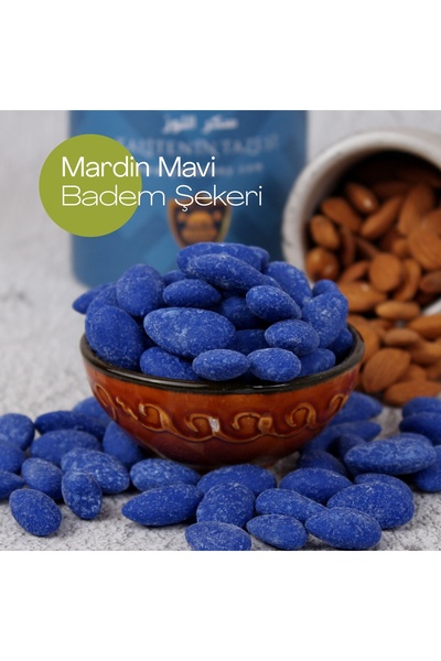 Yaşarbey YÖRESEL MARDİN MAVİ BADEM ŞEKERİ ÇİFT BATIRIMLIK 250 GR [GÜNLÜK-TAZE...